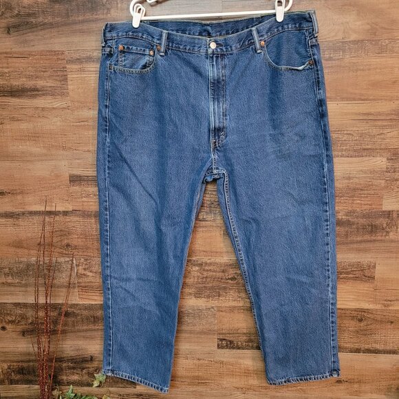 Levi's Jeans Mens 48x30 Measures 44x29 Relaxed Fit 550 Medium Wash Western Denim